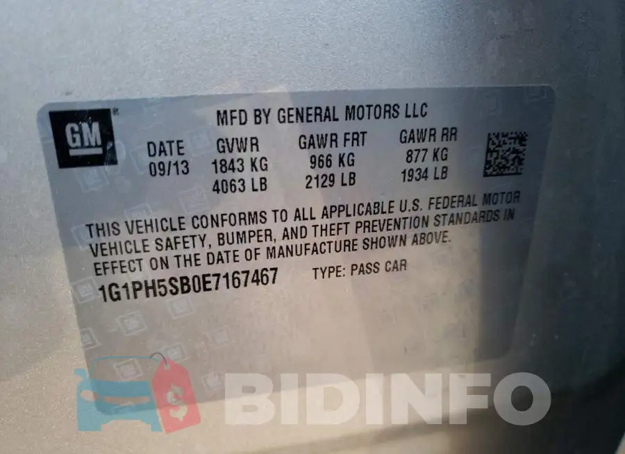 1G1PH5SB0E7167467 Photo# 12