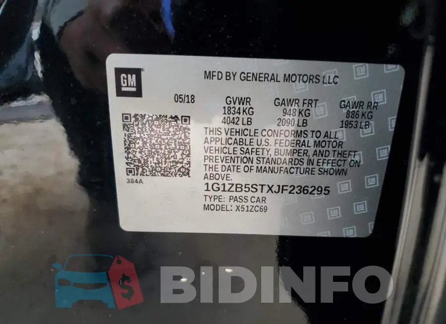 1G1ZB5STXJF236295 Photo# 12