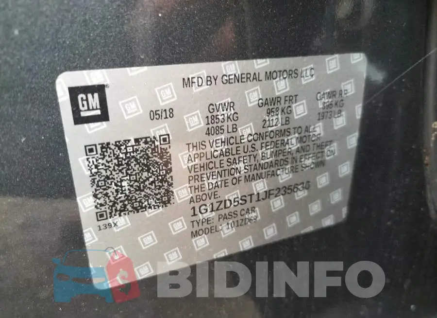 1G1ZD5ST1JF235630 Photo# 12