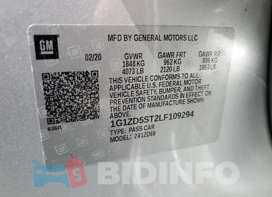 1G1ZD5ST2LF109294 Photo# 10
