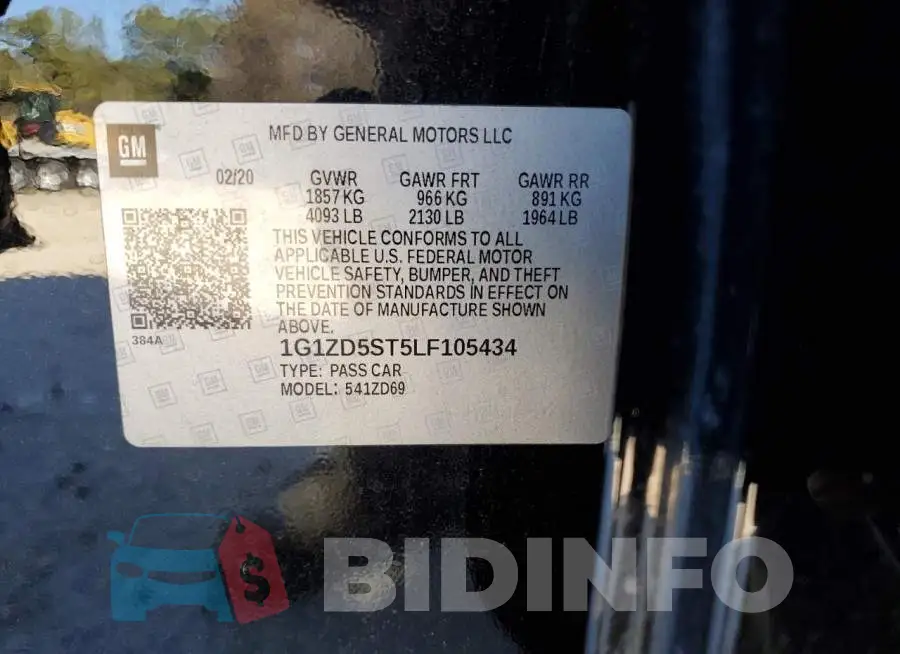 1G1ZD5ST5LF105434 Photo# 12