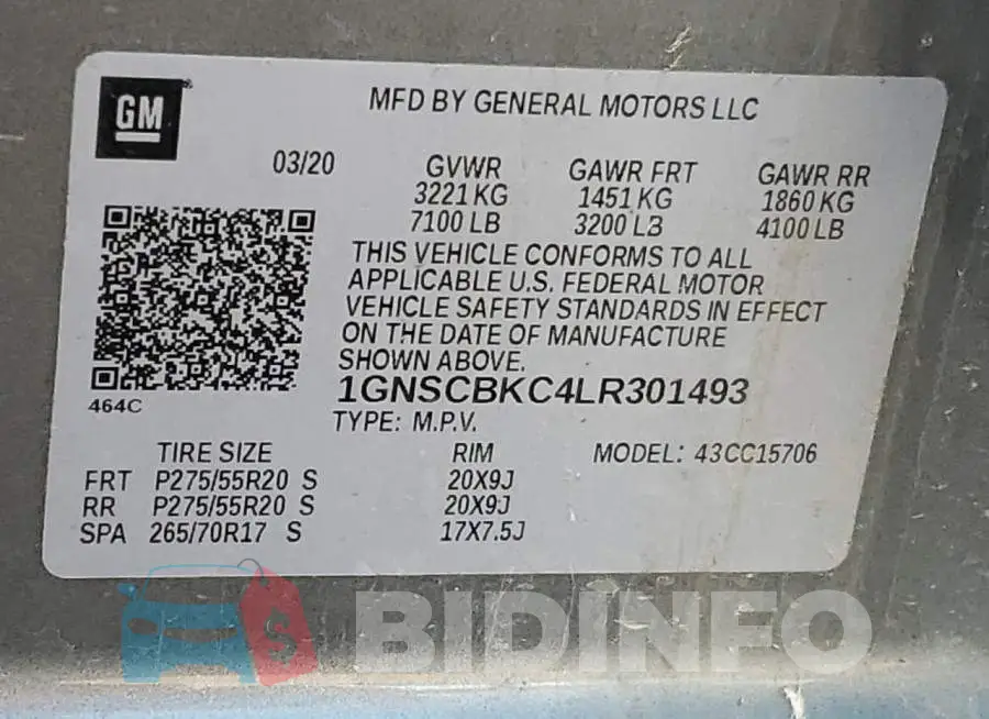 1GNSCBKC4LR301493 Photo# 13