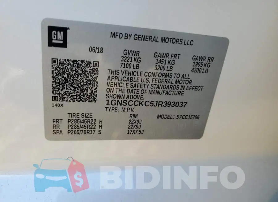 1GNSCCKC5JR393037 Photo# 14