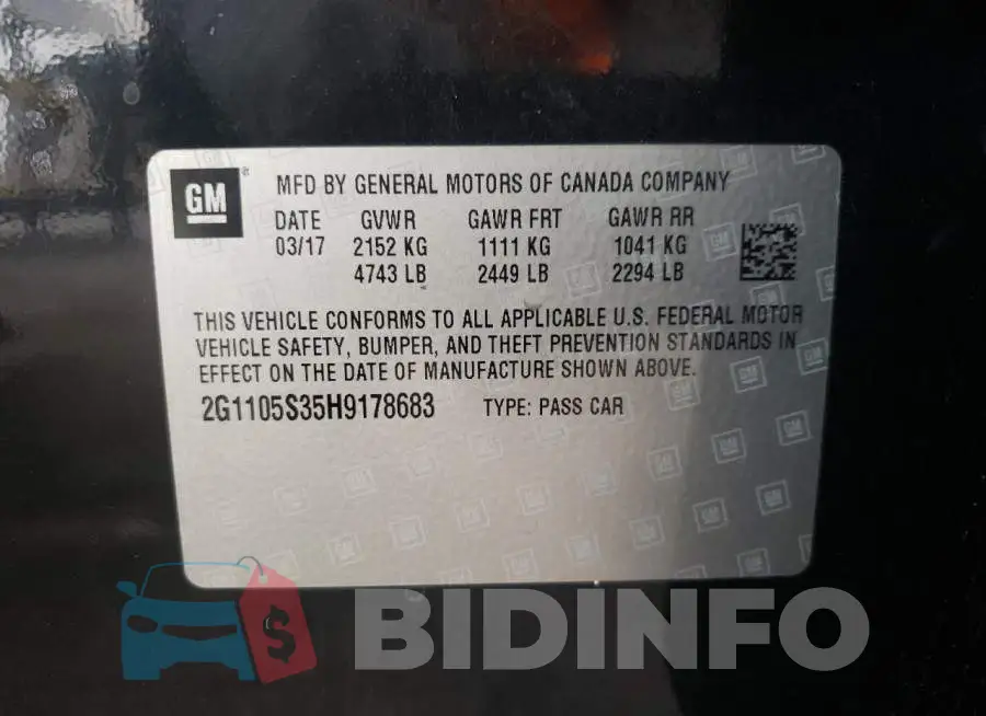2G1105S35H9178683 Photo# 13