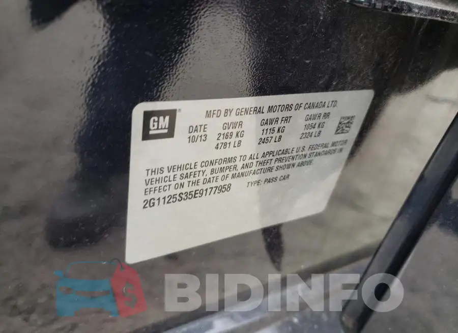 2G1125S35E9177958 Photo# 10