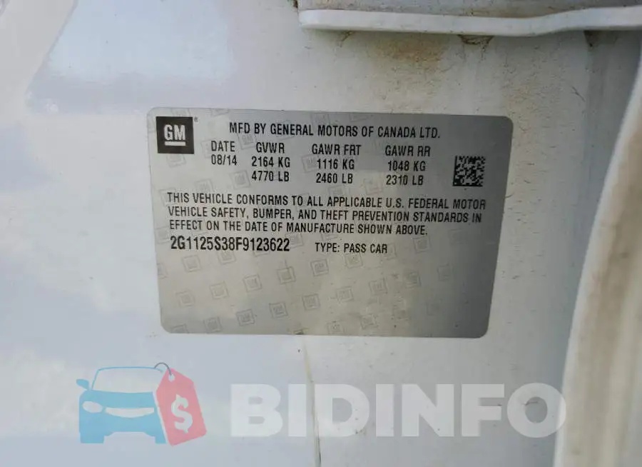 2G1125S38F9123622 Photo# 12