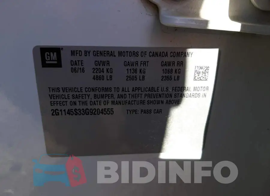 2G1145S33G9204555 Photo# 10