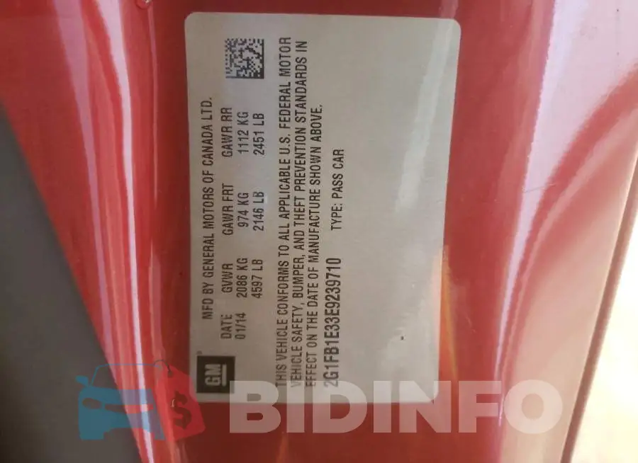 2G1FB1E33E9239710 Photo# 13
