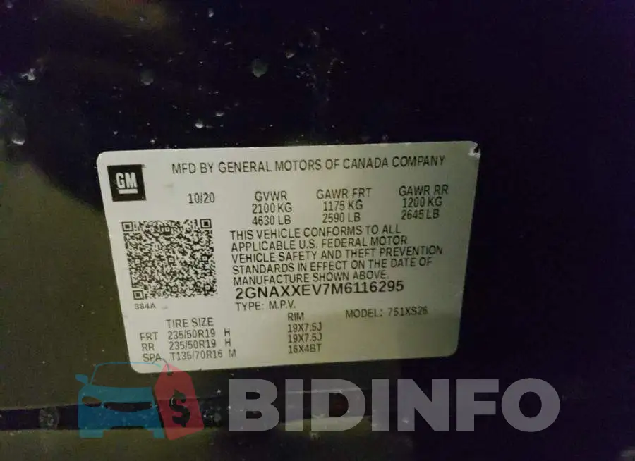 2GNAXXEV7M6116295 Photo# 13