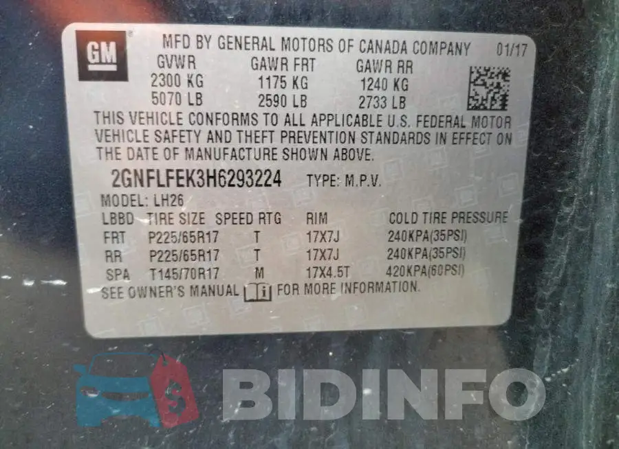 2GNFLFEK3H6293224 Photo# 14