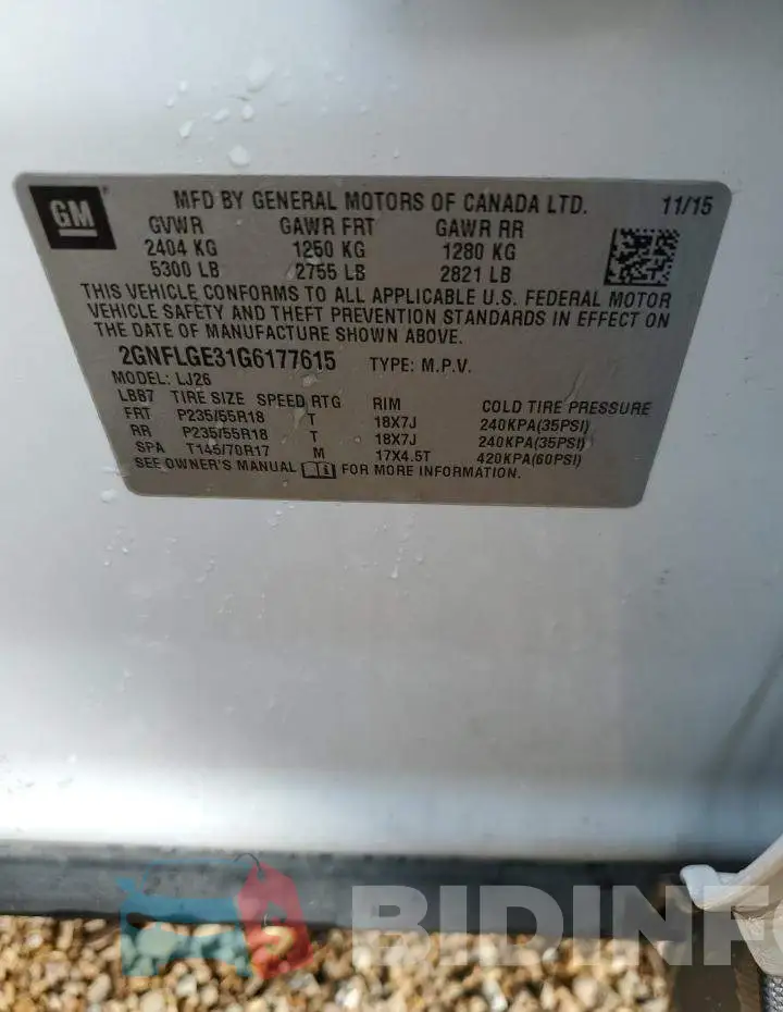 2GNFLGE31G6177615 Photo# 13