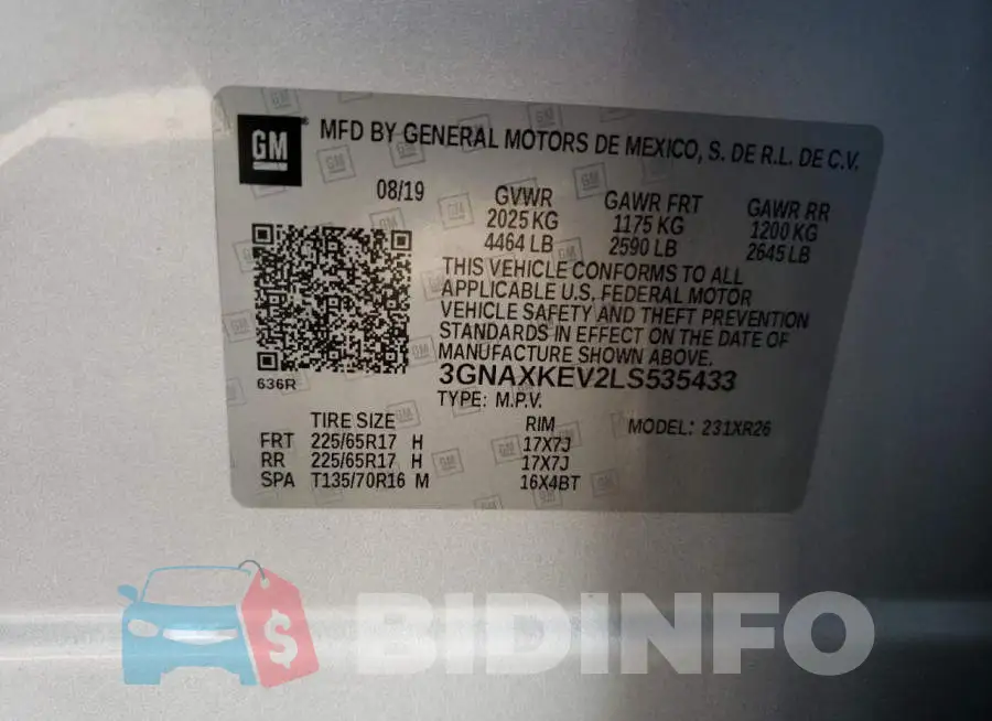 3GNAXKEV2LS535433 Photo# 13