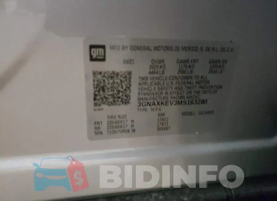 3GNAXKEV3MS163280 Photo# 13