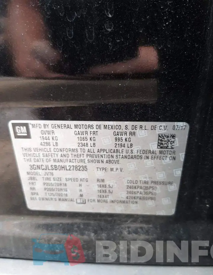3GNCJLSB0HL278235 Photo# 12