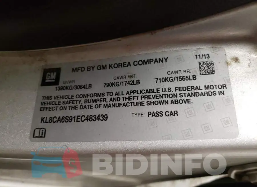 KL8CA6S91EC483439 Photo# 12