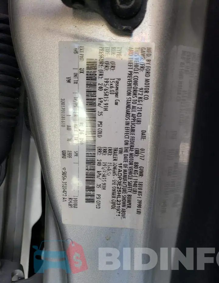 1FADP3E25HL231971 Photo# 10