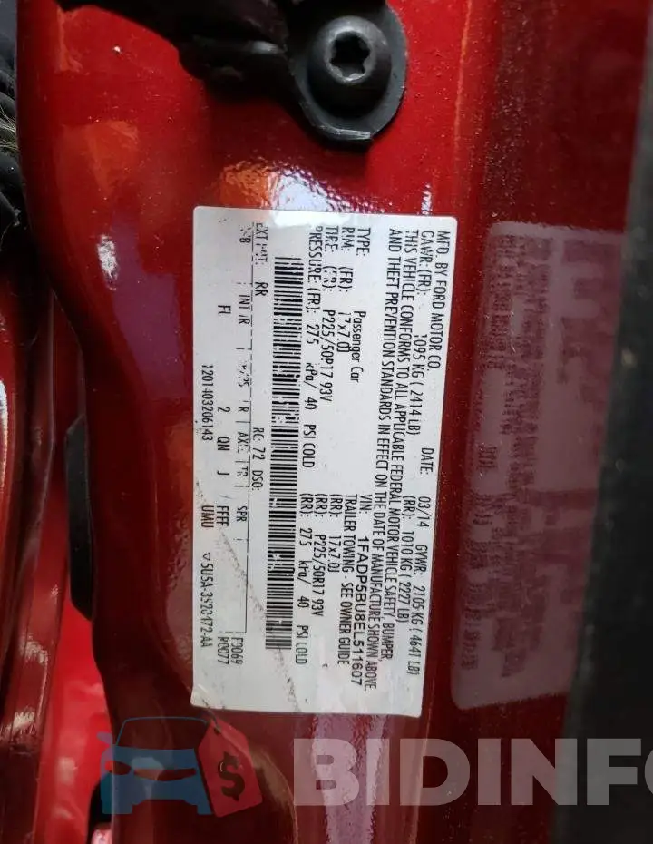 1FADP5BU8EL511607 Photo# 12