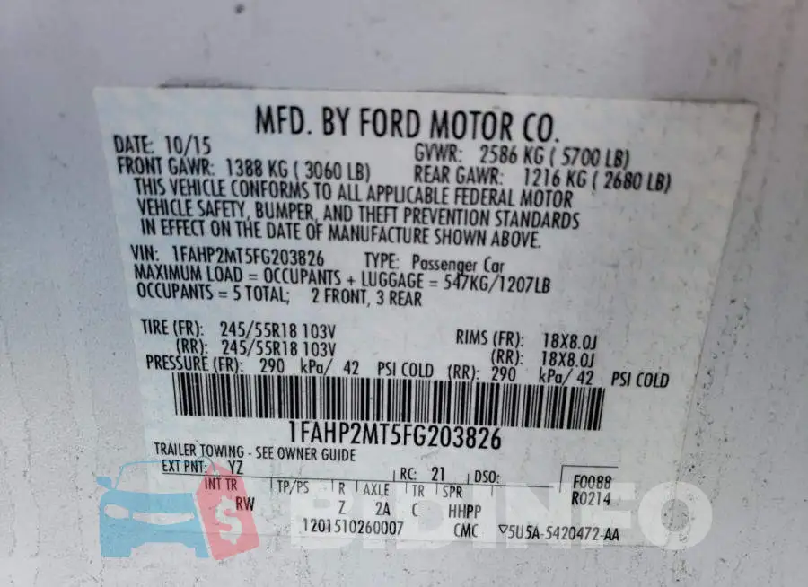 1FAHP2MT5FG203826 Photo# 12