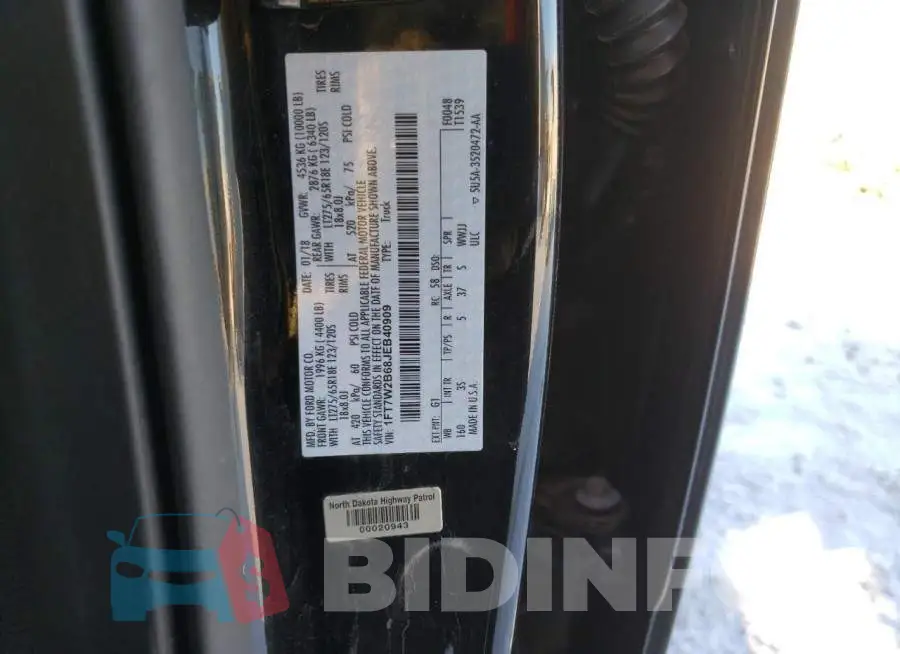 1FT7W2B68JEB40909 Photo# 12