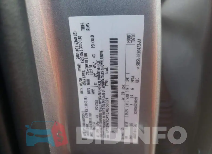 1FTEW1CP1LKE56021 Photo# 12