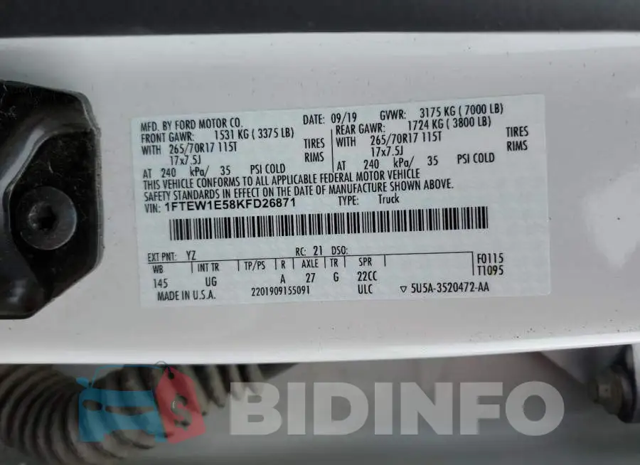 1FTEW1E58KFD26871 Photo# 12