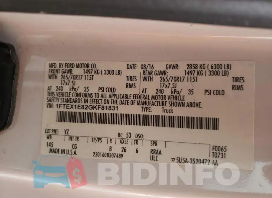 1FTEX1E82GKF81831 Photo# 10