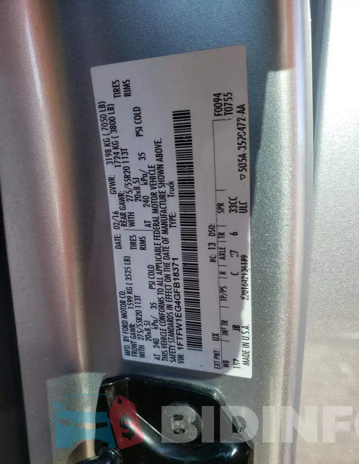 1FTFW1EG4GFB18371 Photo# 12