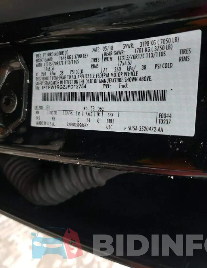 1FTFW1RG2JFD12754 Photo# 12