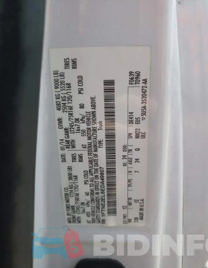 1FTNE2EL6EDA49807 Photo# 10