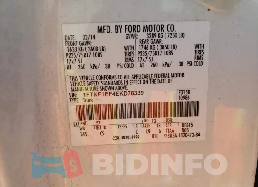 1FTNF1EF4EKD78339 Photo# 12