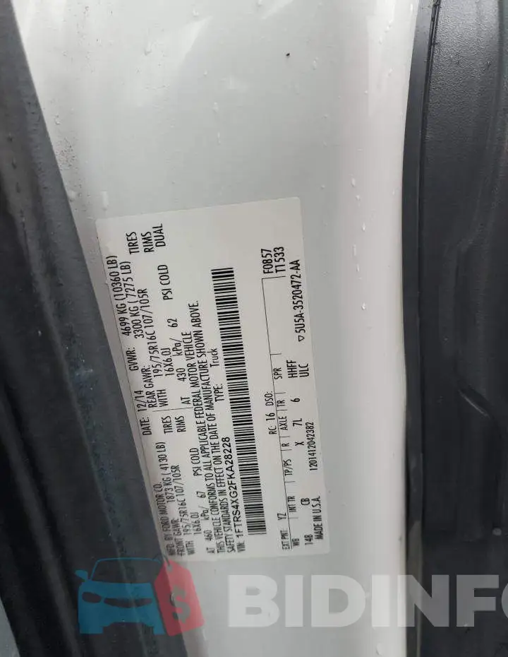1FTRS4XG2FKA28228 Photo# 14