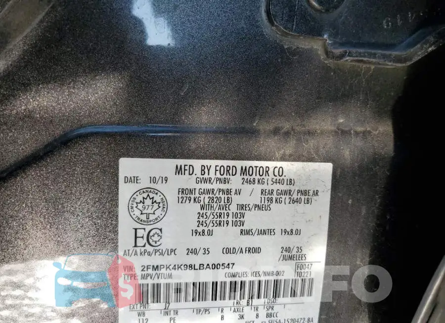 2FMPK4K98LBA00547 Photo# 10