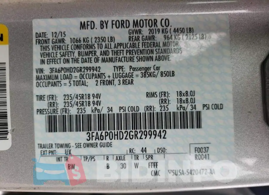 3FA6P0HD2GR299942 Photo# 12