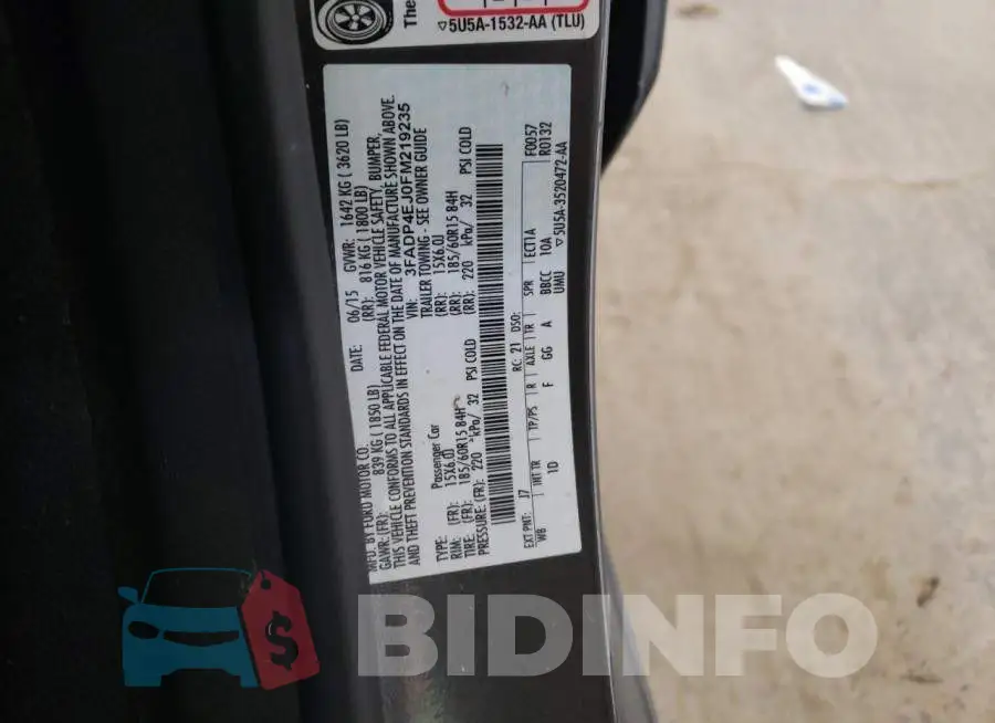 3FADP4EJ0FM219235 Photo# 12