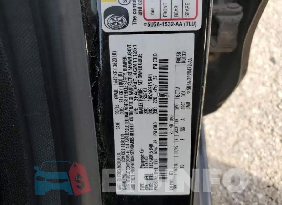 3FADP4EJ4GM111251 Photo# 10