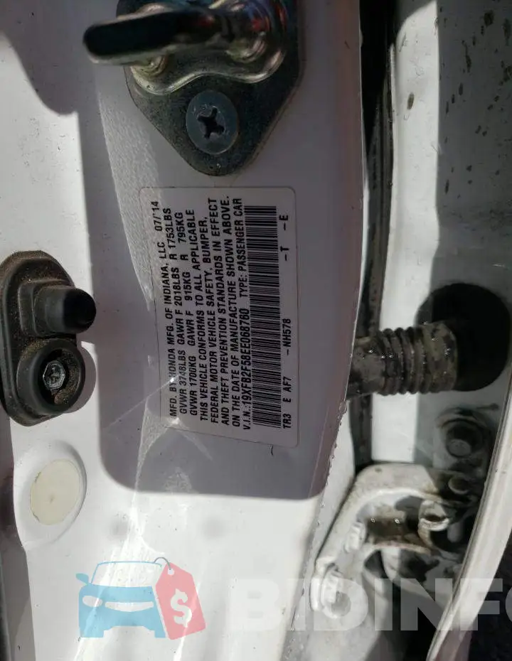 19XFB2F58EE068760 Photo# 12
