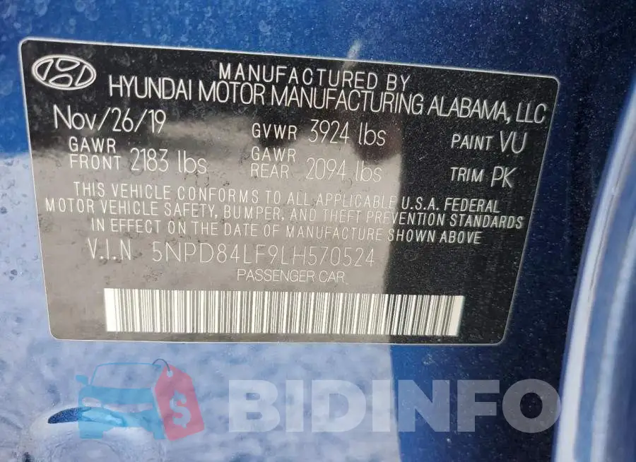 5NPD84LF9LH570524 Photo# 10
