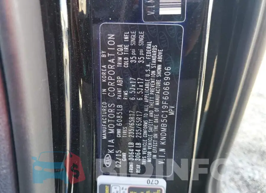 KNDMB5C19F6066906 Photo# 10