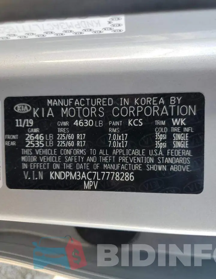 KNDPM3AC7L7778286 Photo# 10