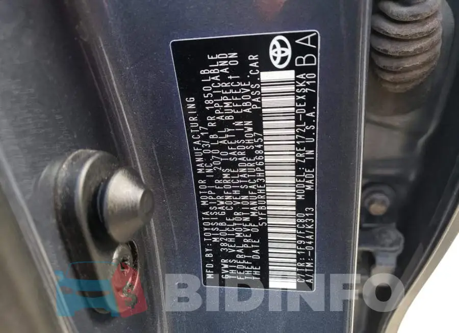 5YFBURHE3HP668457 Photo# 12