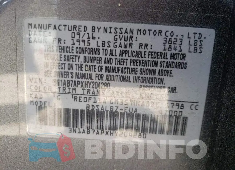 3N1AB7APXHY204280 Photo# 10