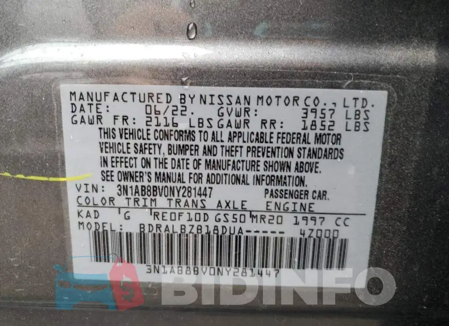 3N1AB8BV0NY281447 Photo# 10