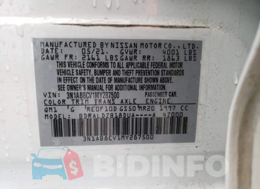 3N1AB8CV1MY287500 Photo# 12