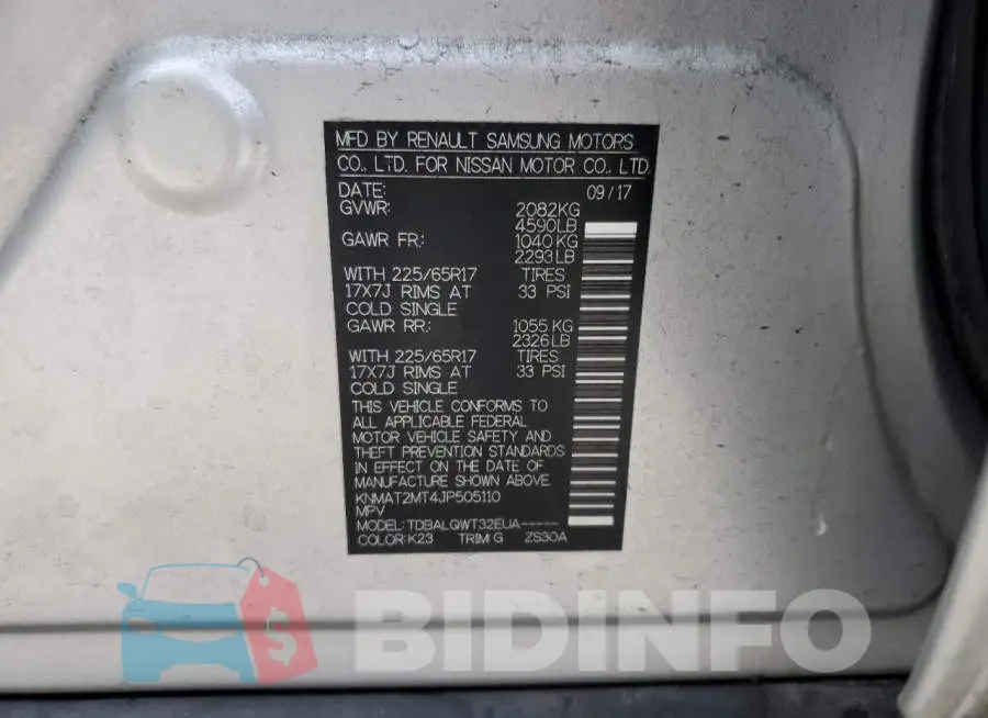 KNMAT2MT4JP505110 Photo# 13