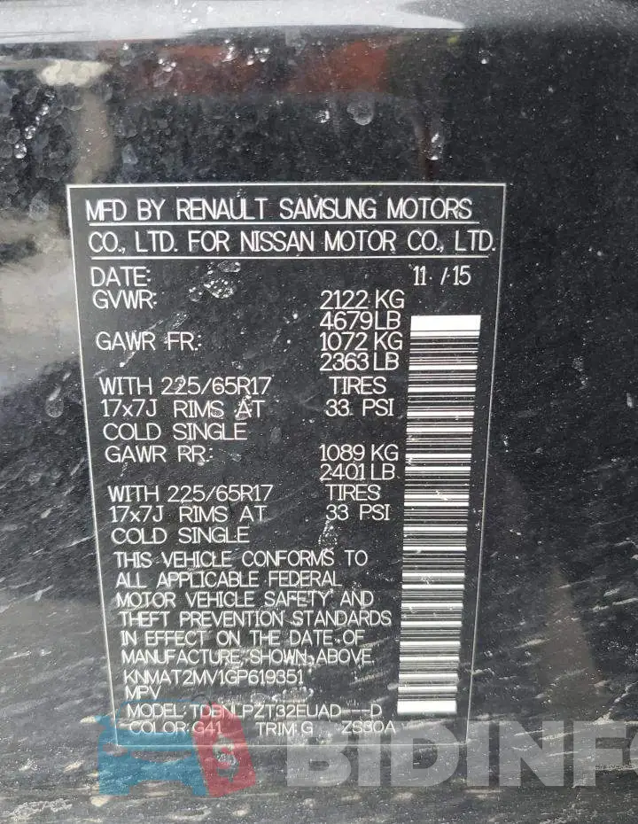 KNMAT2MV1GP619351 Photo# 13