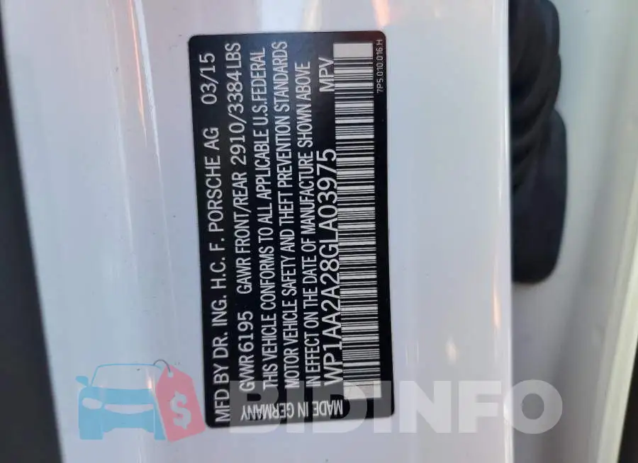 WP1AA2A28GLA03975 Photo# 12