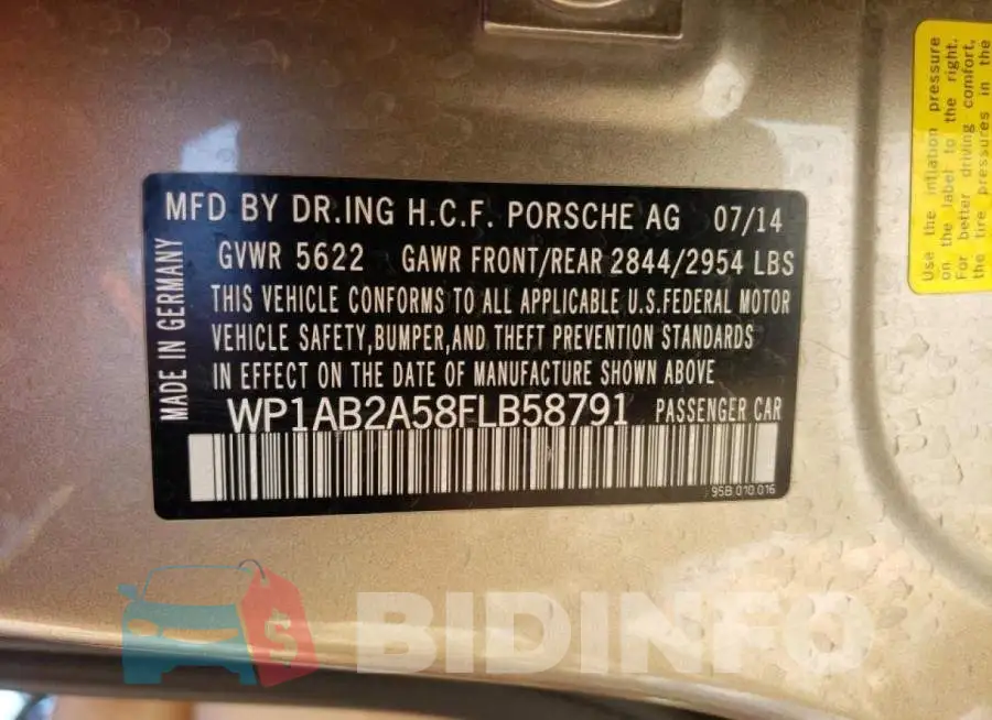 WP1AB2A58FLB58791 Photo# 13