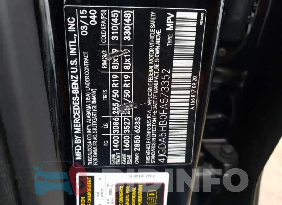 4JGDA5HB0FA573352 Photo# 13