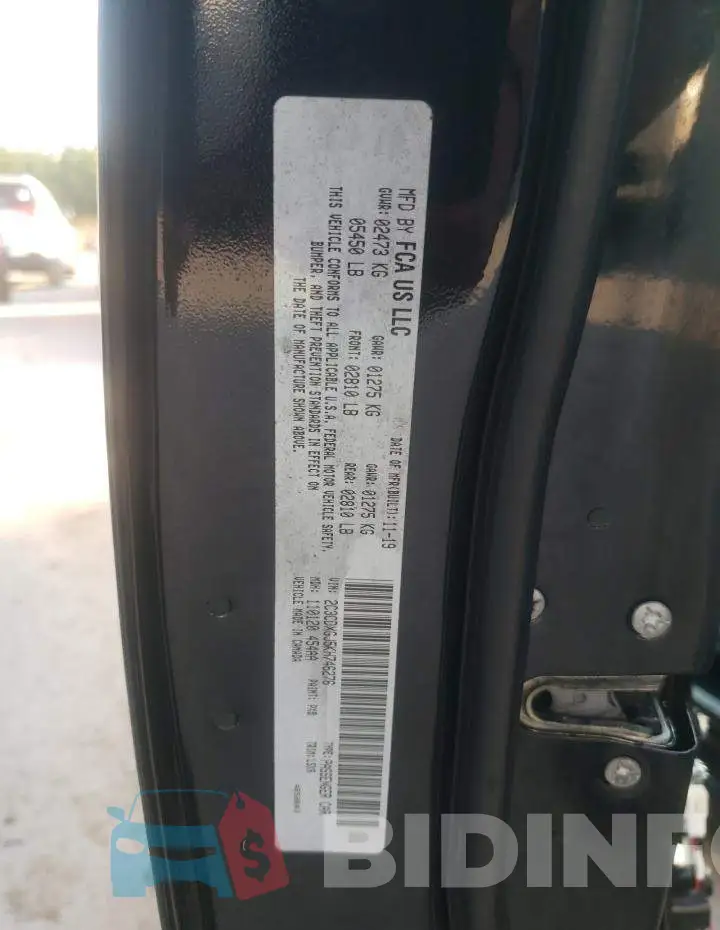 2C3CDXGJ5KH746276 Photo# 10