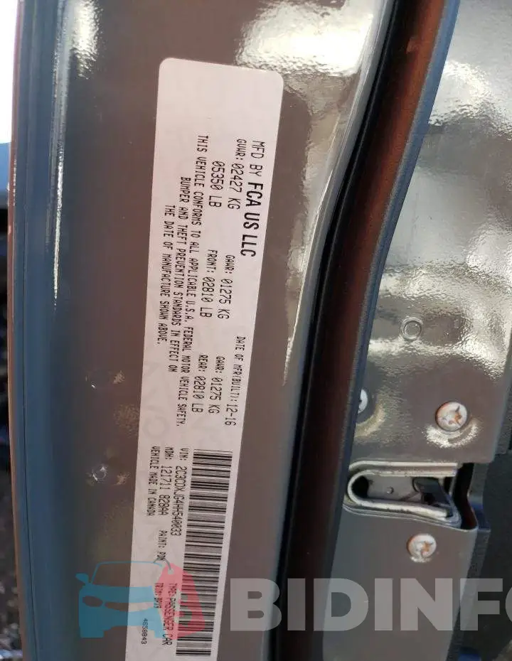 2C3CDXJG4HH540033 Photo# 13